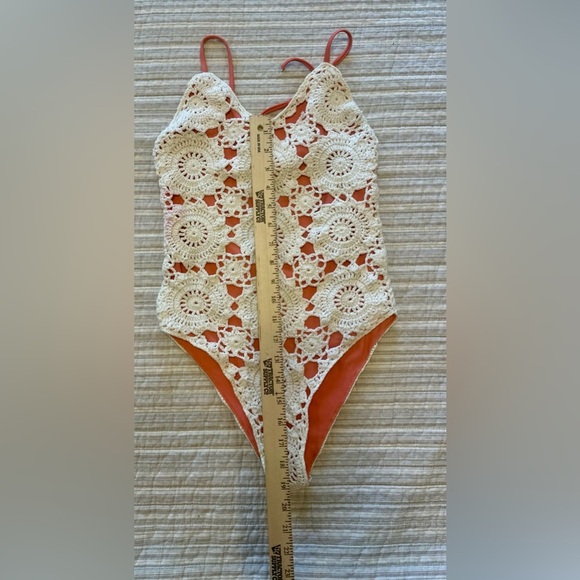 Boho Crochet One-Piece Swimsuit | Retro Festival Swimwear - Picture 7 of 8